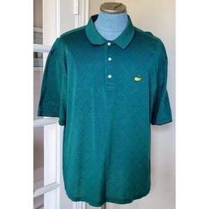 The Masters Amen Corner Green Golf Polo Embroidered‎ Logo Short Sleeve Sz XL Men